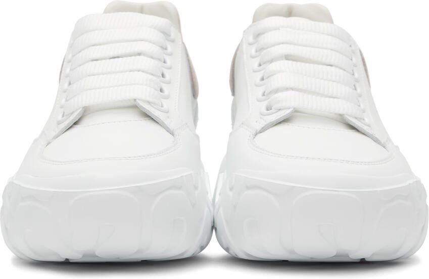 Alexander McQueen White  Pink Court Trainer Sneakers - Picture 3