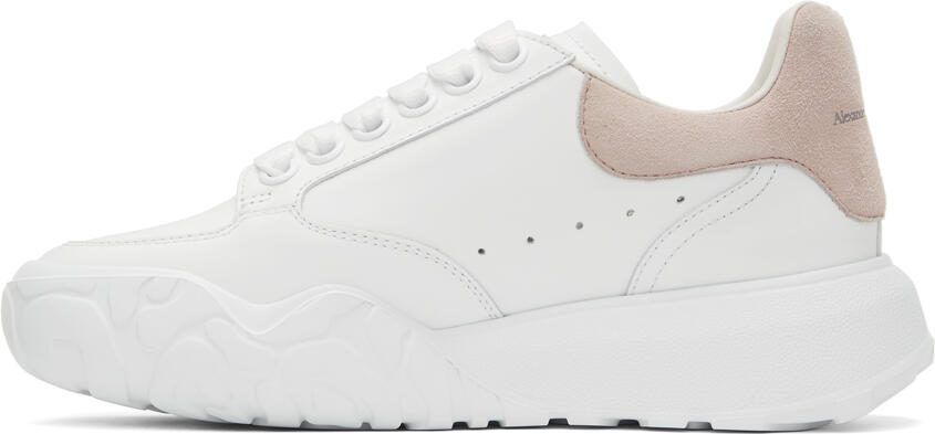 Alexander McQueen White  Pink Court Trainer Sneakers - Picture 4