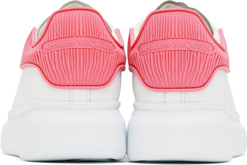 Alexander McQueen White  Pink Oversized Sneakers