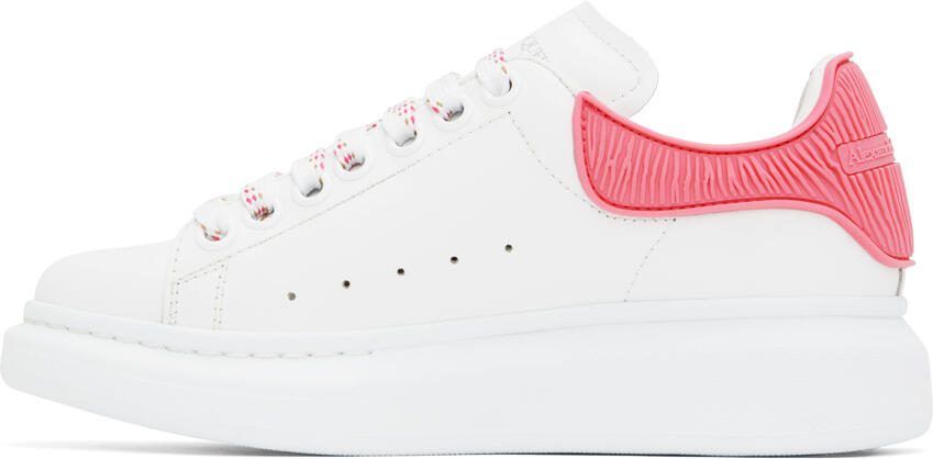 Alexander McQueen White  Pink Oversized Sneakers - Picture 3
