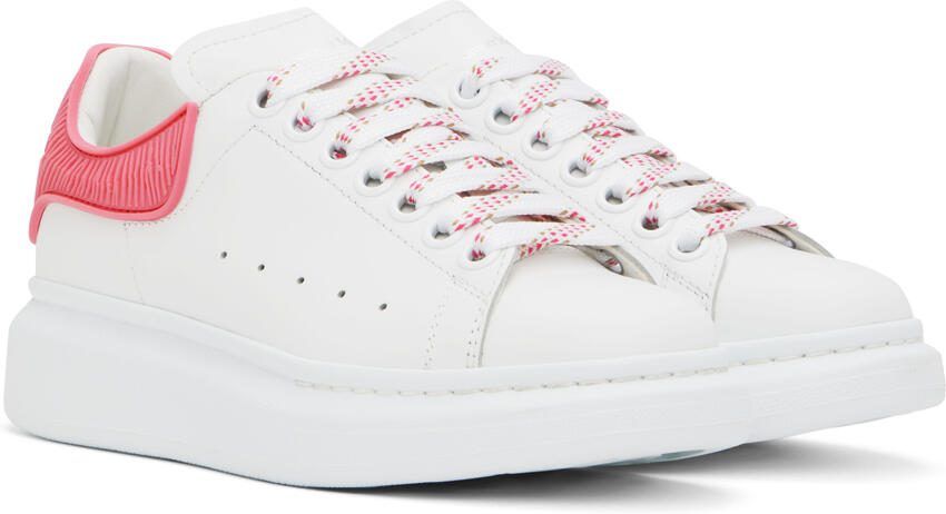 Alexander McQueen White  Pink Oversized Sneakers - Picture 2