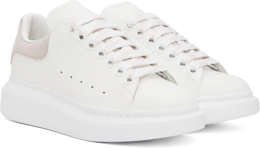 Alexander McQueen White  Pink Oversized Sneakers - Picture 2