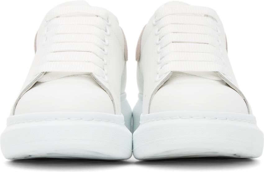 Alexander McQueen White  Pink Oversized Sneakers - Picture 3