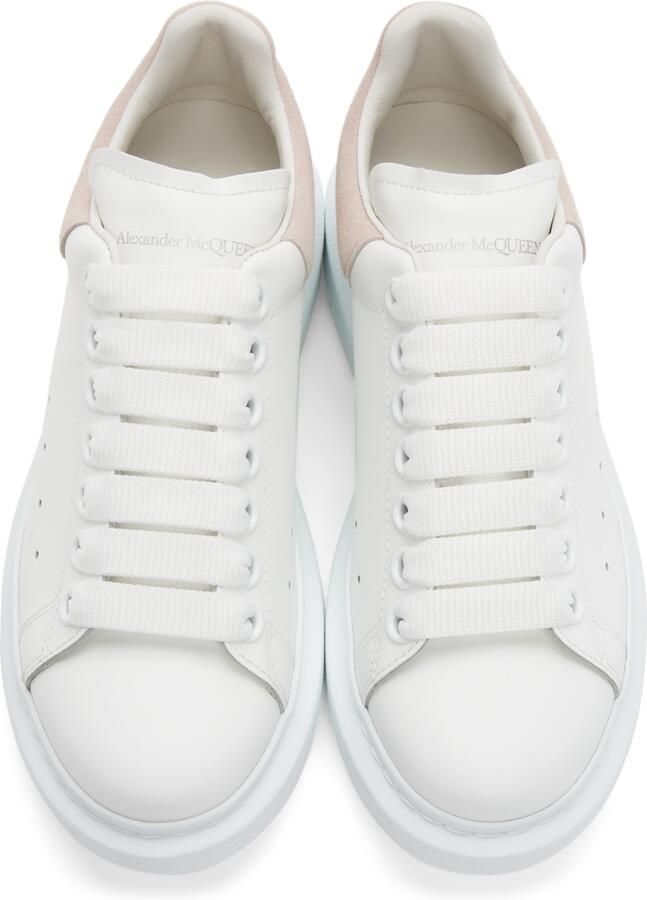 Alexander McQueen White  Pink Oversized Sneakers