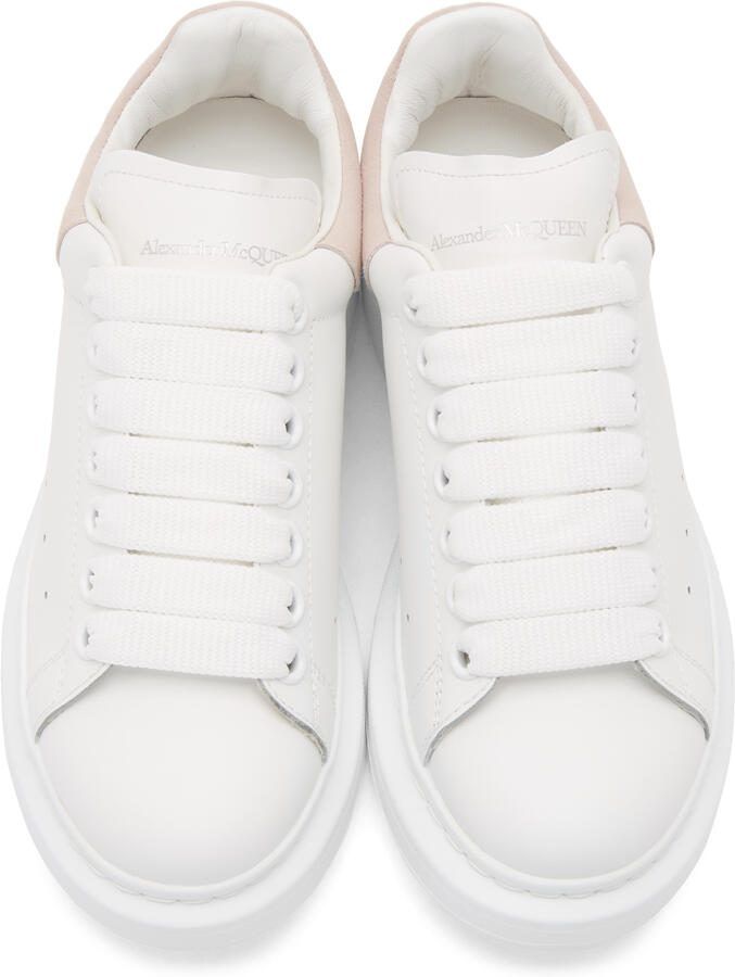 Alexander McQueen White  Pink Oversized Sneakers