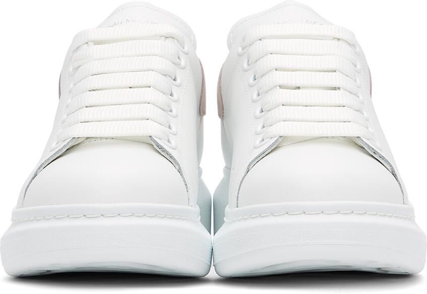 Alexander McQueen White  Pink Oversized Sneakers - Picture 3