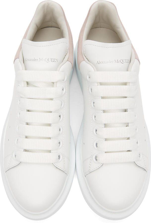 Alexander McQueen White  Pink Oversized Sneakers