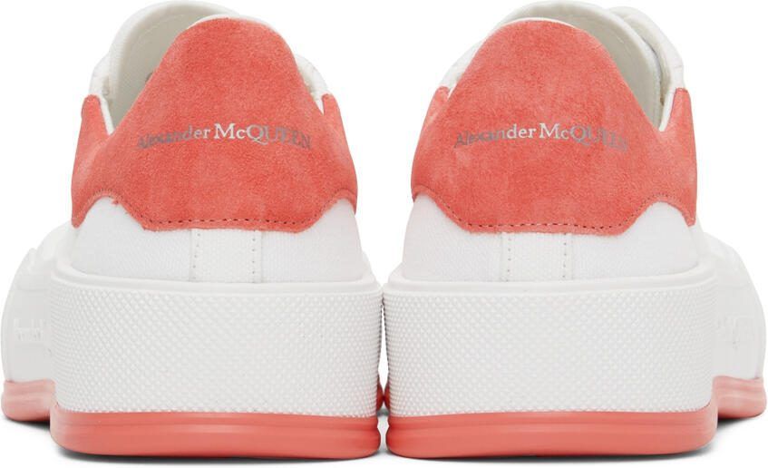 Alexander McQueen White  Pink Plimsoll Sneakers - Picture 2