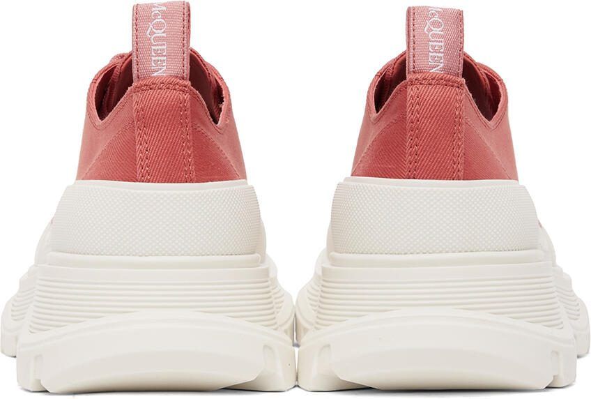 Alexander McQueen White  Pink Tread Slick Sneakers