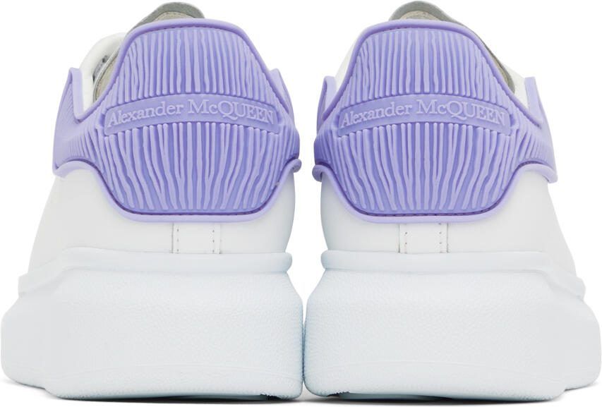 Alexander McQueen White  Purple Oversized Sneakers