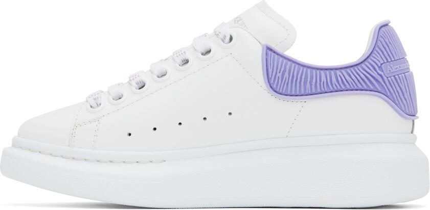 Alexander McQueen White  Purple Oversized Sneakers - Picture 3