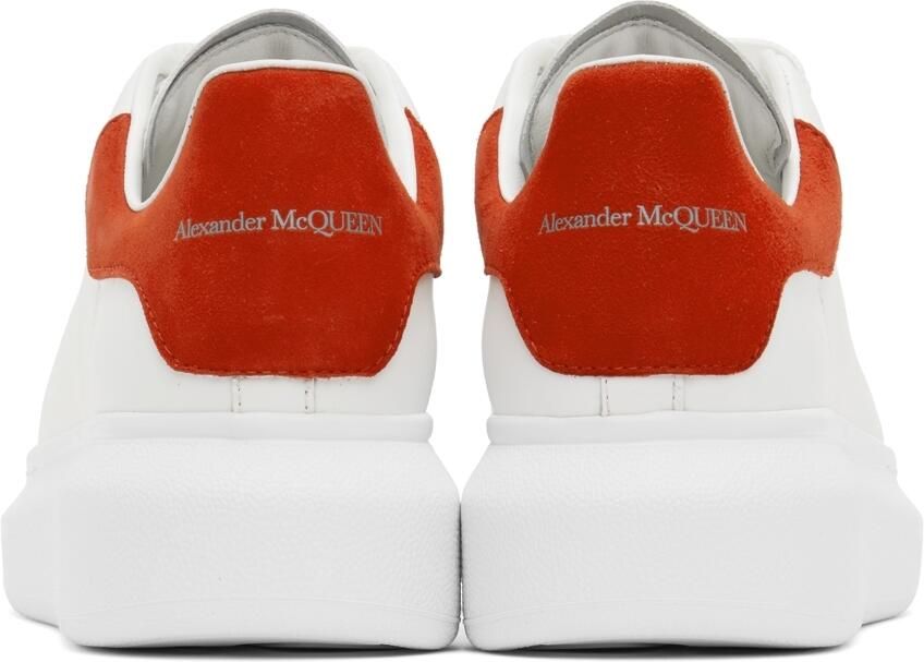 Alexander McQueen White  Red Oversized Sneakers