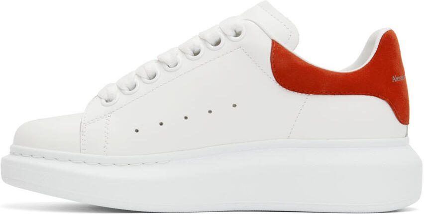 Alexander McQueen White  Red Oversized Sneakers - Picture 3