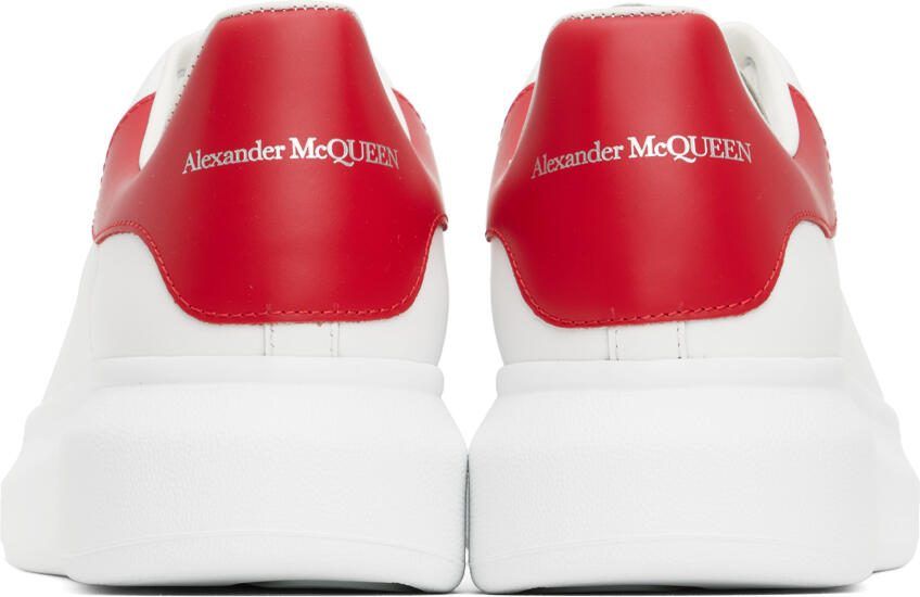 Alexander McQueen White  Red Oversized Sneakers