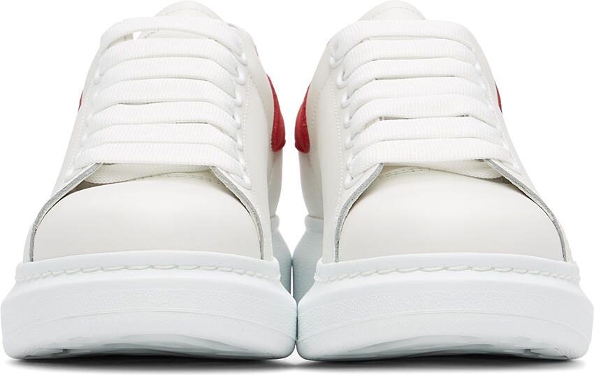 Alexander McQueen White  Red Oversized Sneakers - Picture 3