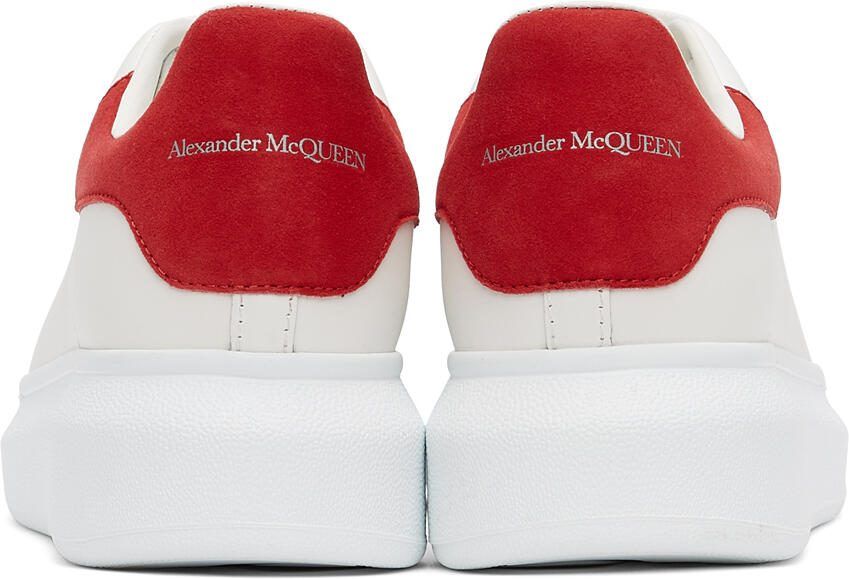 Alexander McQueen White  Red Oversized Sneakers - Picture 2