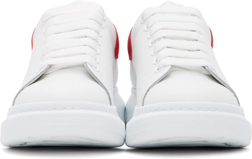 Alexander McQueen White  Red Oversized Sneakers - Picture 5