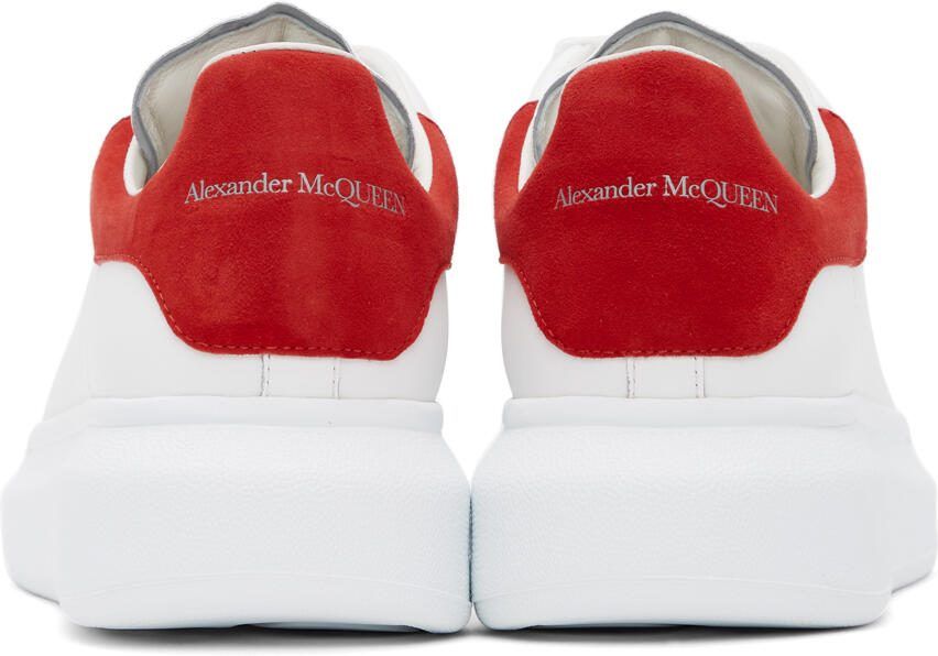 Alexander McQueen White  Red Oversized Sneakers - Picture 2