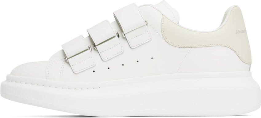 Alexander McQueen White Oversized Triple Strap Sneakers - Picture 3