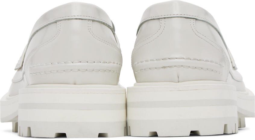 Alexander McQueen White Polished Loafers