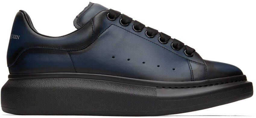 Alexander McQueen Black  Blue Oversized Sneakers - Picture 4