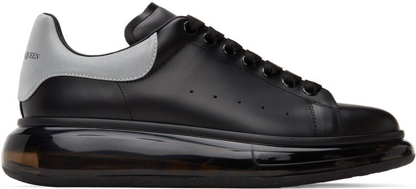Alexander McQueen Black  Silver Oversized Sneakers - Picture 4