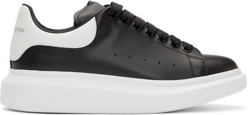 Alexander McQueen Black  White Oversized Sneakers - Picture 5