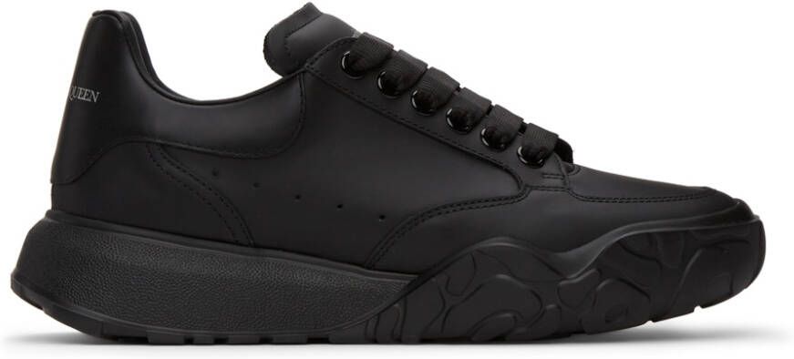 Alexander McQueen Black Court Trainer Sneakers - Picture 2
