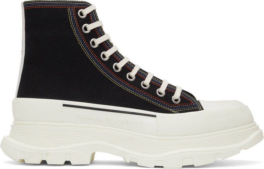 Alexander McQueen Black Tread Slick High Sneakers - Picture 5