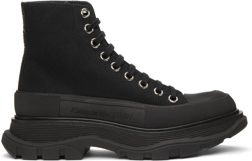 Alexander McQueen Black Tread Slick High Sneakers - Picture 4