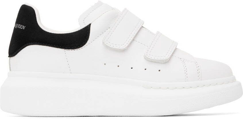 Alexander McQueen Kids White  Black Oversized Velcro Sneakers - Picture 5
