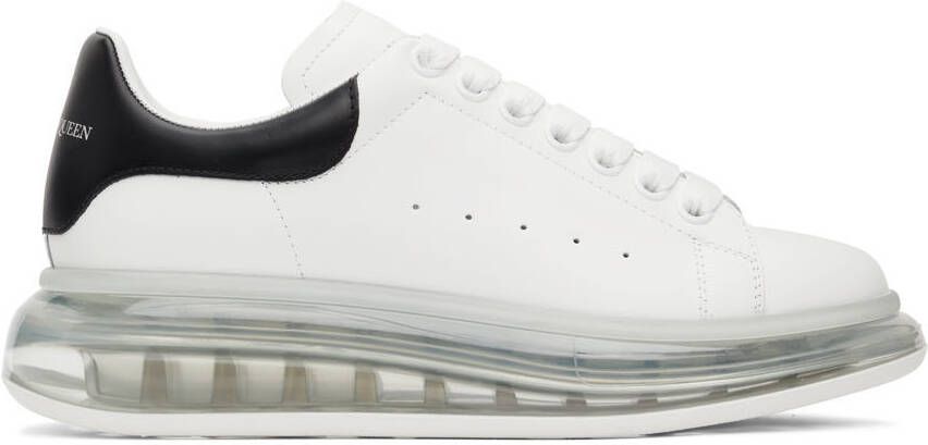 Alexander McQueen White  Black Oversized Sneakers - Picture 5
