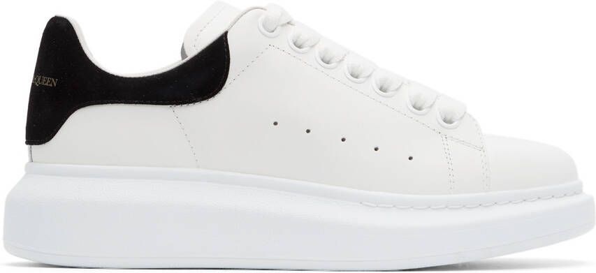 Alexander McQueen White  Black Oversized Sneakers