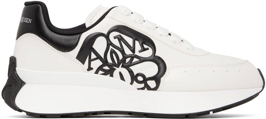 Alexander McQueen White  Black Sprint Runner Sneakers
