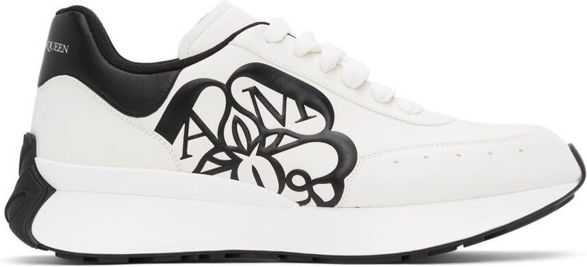 Alexander McQueen White  Black Sprint Sneakers