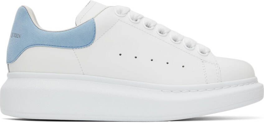 Alexander McQueen White  Blue Oversized Sneakers