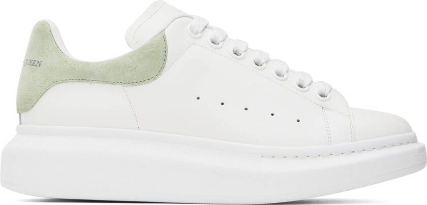 Alexander McQueen White  Green Oversized Sneakers