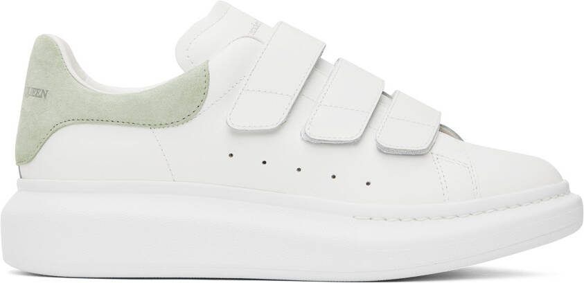 Alexander McQueen White  Green Oversized Sneakers