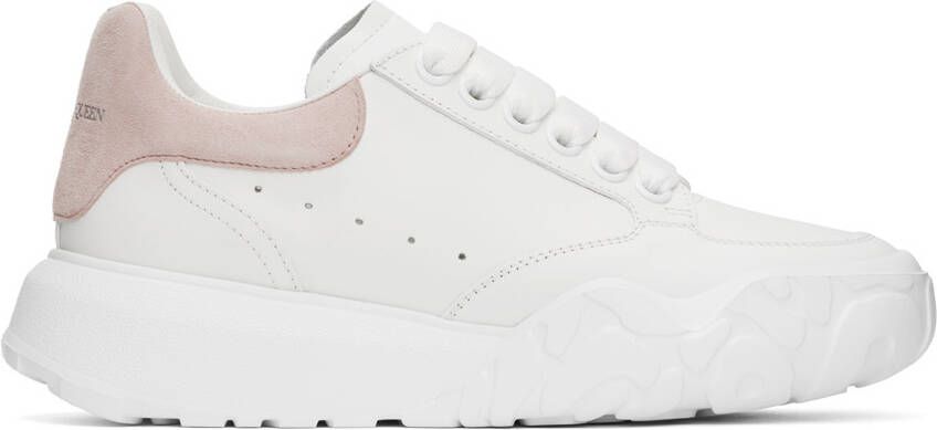 Alexander McQueen White  Pink Court Sneakers - Picture 5