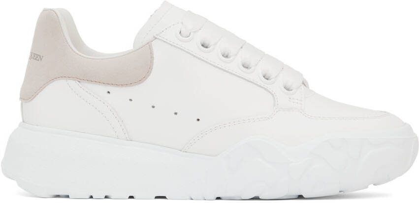Alexander McQueen White  Pink Court Sneakers - Picture 5