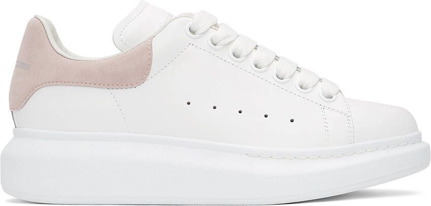 Alexander McQueen White  Pink Oversized Sneakers - Picture 5