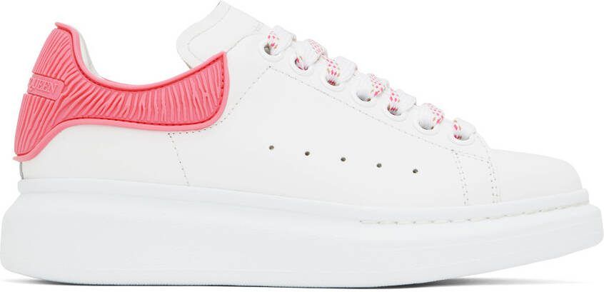 Alexander McQueen White  Pink Oversized Sneakers - Picture 5