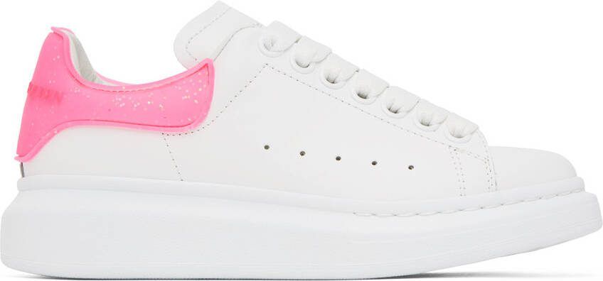 Alexander McQueen White  Pink Oversized Sneakers