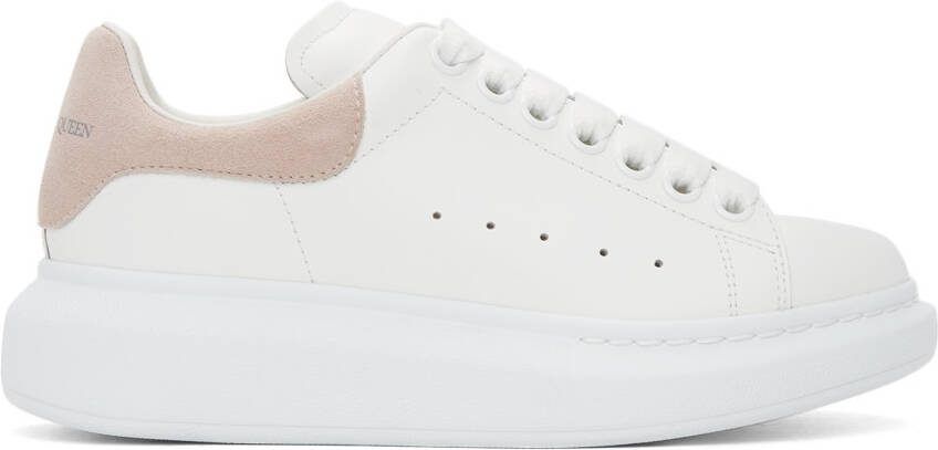 Alexander McQueen White  Pink Oversized Sneakers - Picture 5