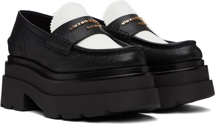 Alexander Wang Black  White Carter Loafers - Picture 2