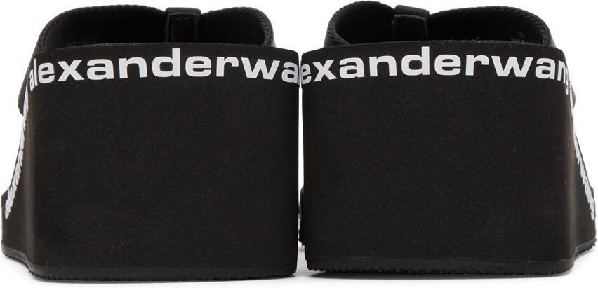 Alexander Wang Black Nylon AW Wedge Heeled Sandals