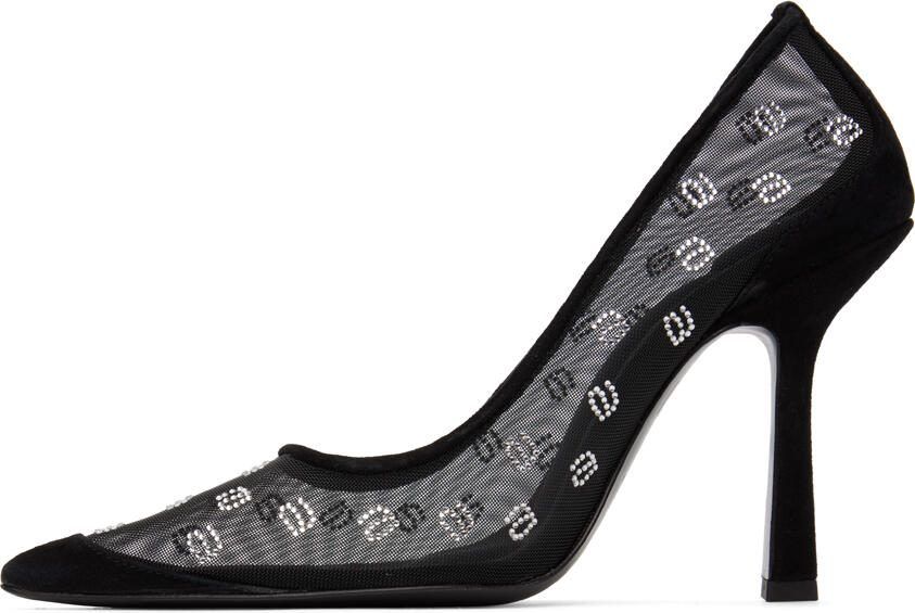 Alexander Wang Black Delphine 105 Crystal Heels - Picture 3