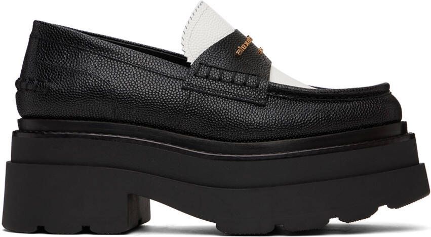 Alexander Wang Black  White Carter Loafers - Picture 5