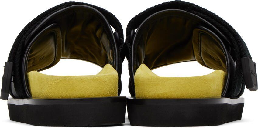 AMBUSH Black  Yellow Padded Sandals
