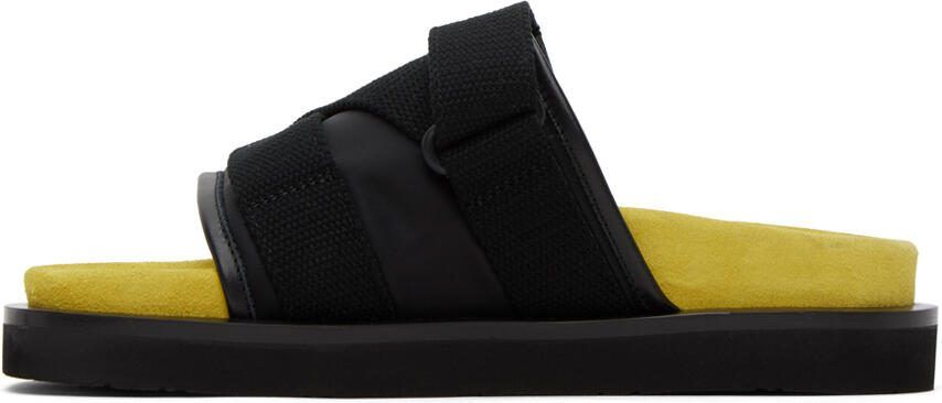 AMBUSH Black  Yellow Padded Sandals - Picture 3